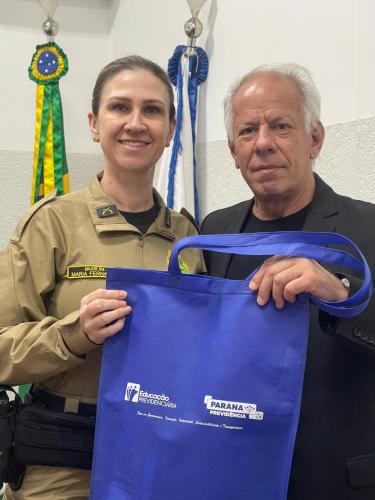 Felipe Vidigal e a Major Maria Fernanda